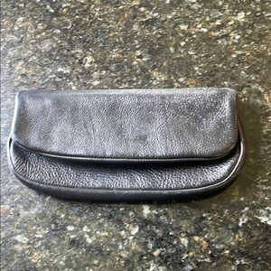 Vintage Black Leather Clutch